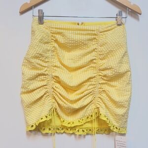 For Love And Lemons | Yellow Ruched Skirt